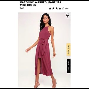 Lulu’s Caroline Washed Magenta Dress